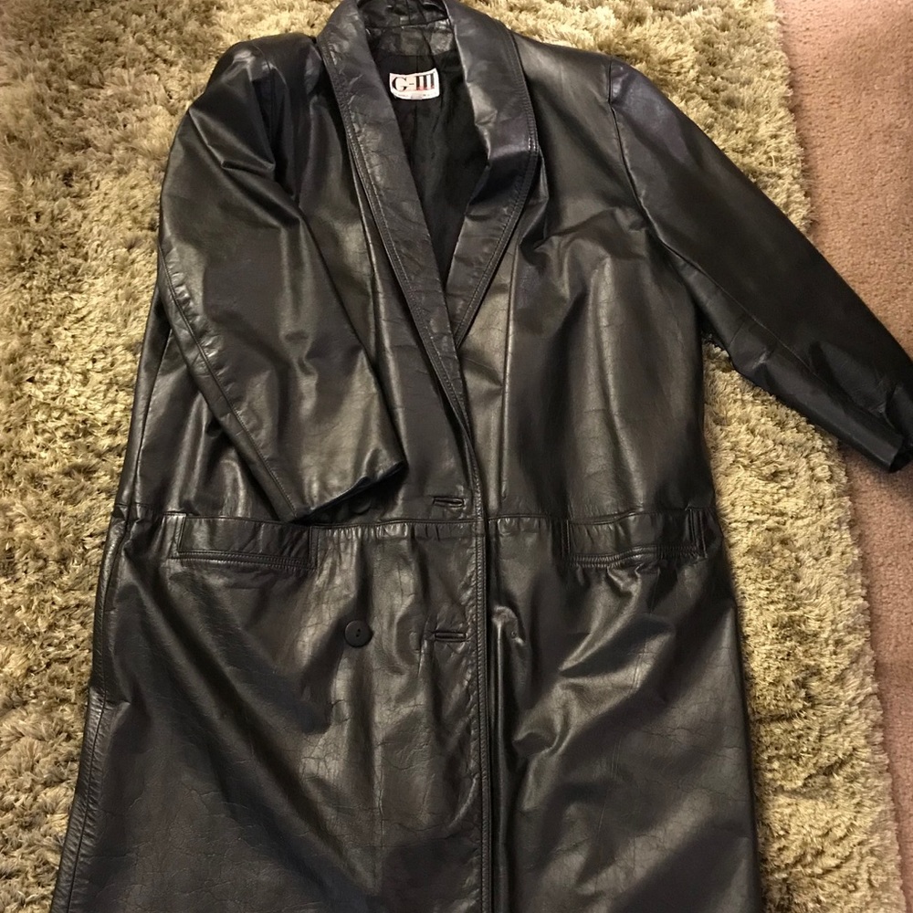 Leather coat